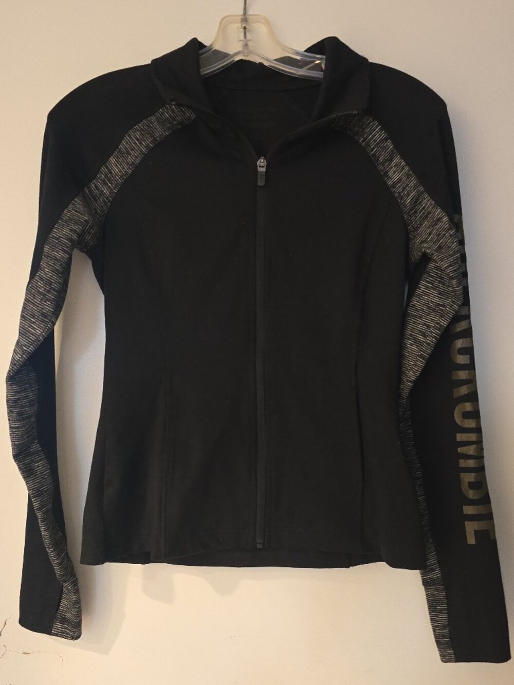 Abercrombie Active Full Zip Jacket Black Y2K Coquette Sporty S